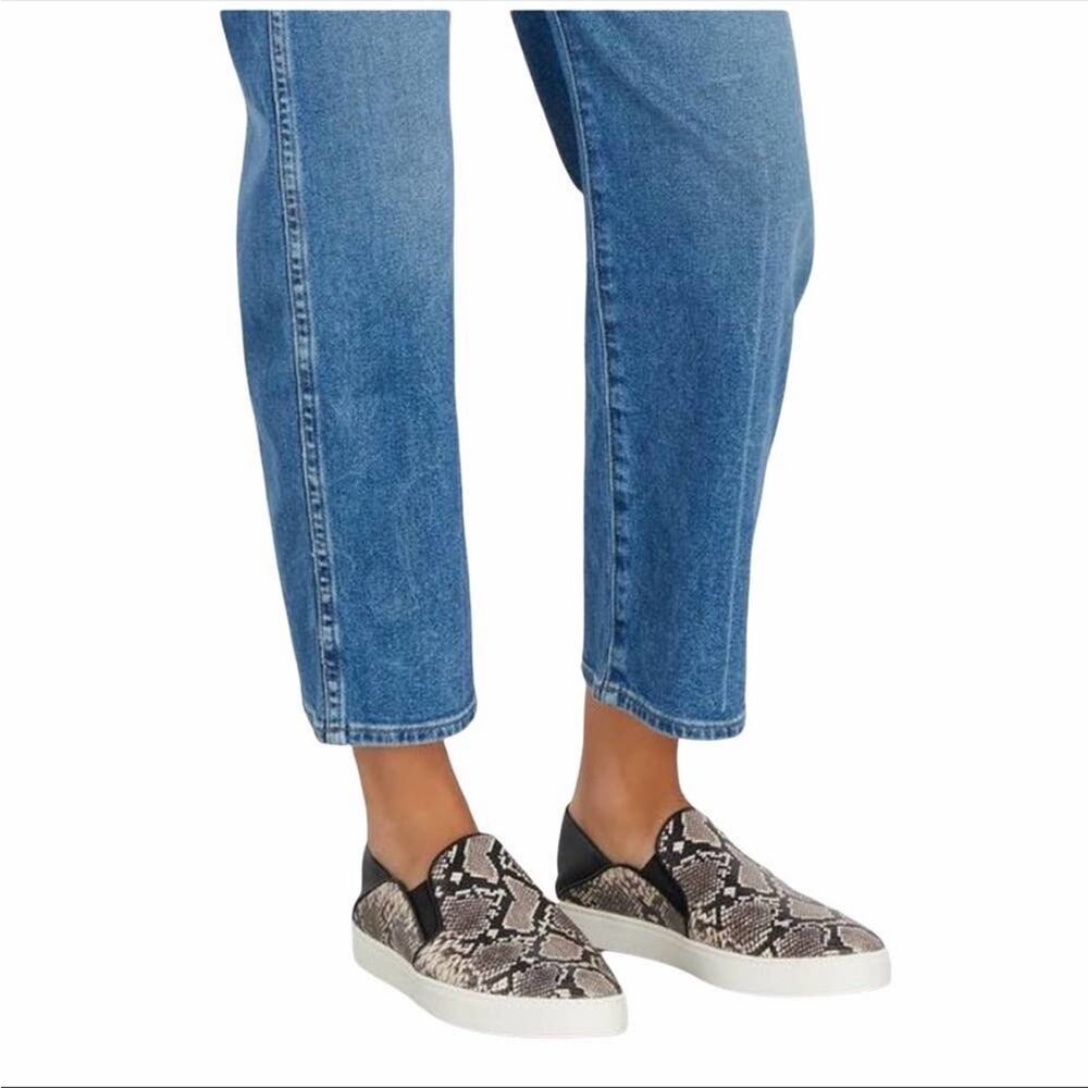 Vince Garvey Embossed Python Snake Print Almond-T… - image 2